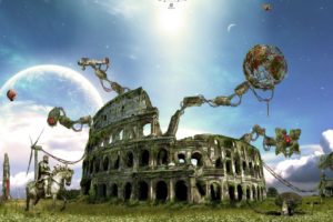 fantasy, Rome, Colosseum, Background