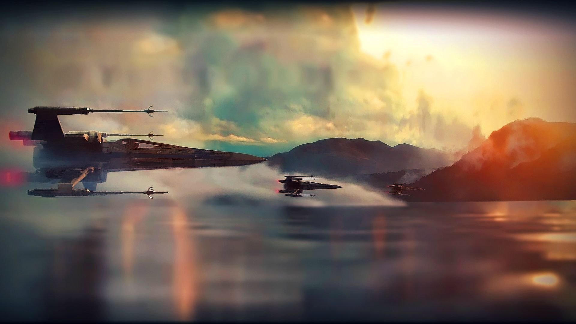 star, Wars, Force, Awakens, Sci fi, Action, Adventure, Spaceship Wallpaper