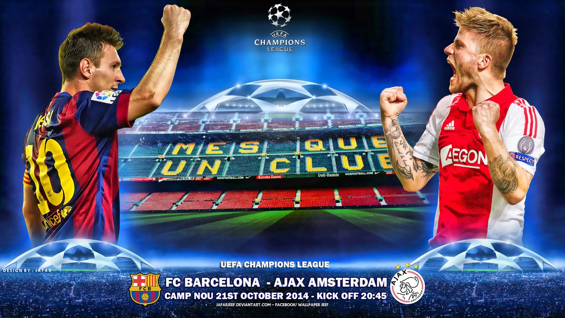 fc barcelona vs ajax amsterdam 2014 15 champions league Wallpaper