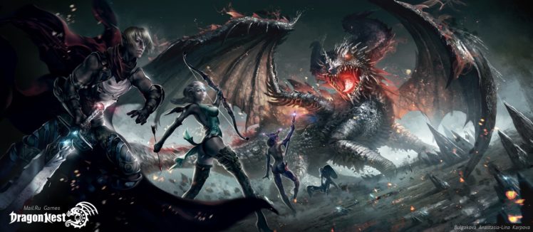 dragon, Nest, Mmo, Rpg, Anime, Fighting, Action, Adventure, Fantasy HD Wallpaper Desktop Background