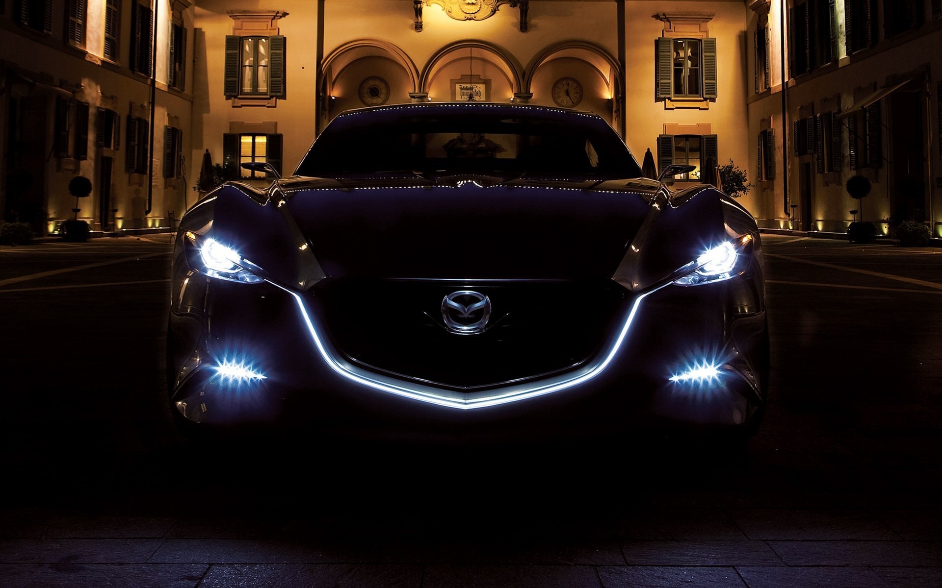 night, Cars, Mazda Wallpaper
