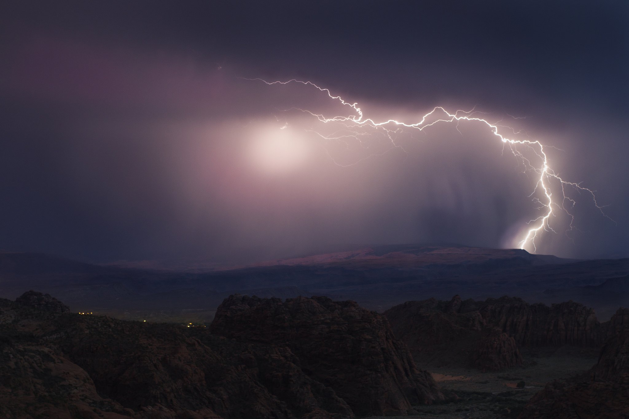 lightning, Night, Light, Nature, Storm, Cities, Sky, Landscapes, Electricity, Skyscapes Wallpaper