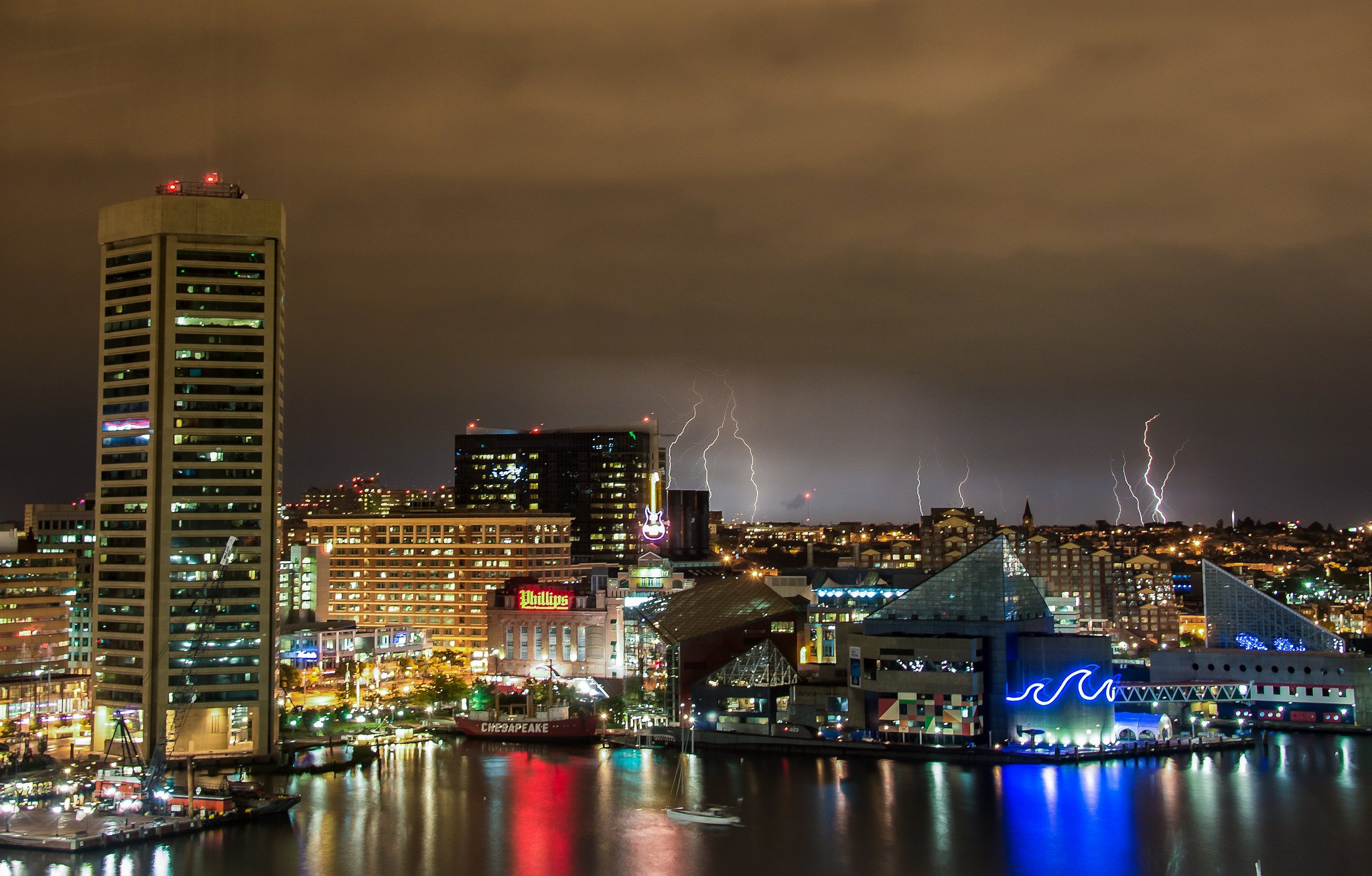 lightning, Night, Light, Nature, Storm, Cities, Sky, Landscapes, Electricity, Skyscapes Wallpaper