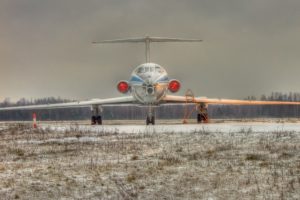 snow, Aircraft, Forest, Tupolev, Tu 154