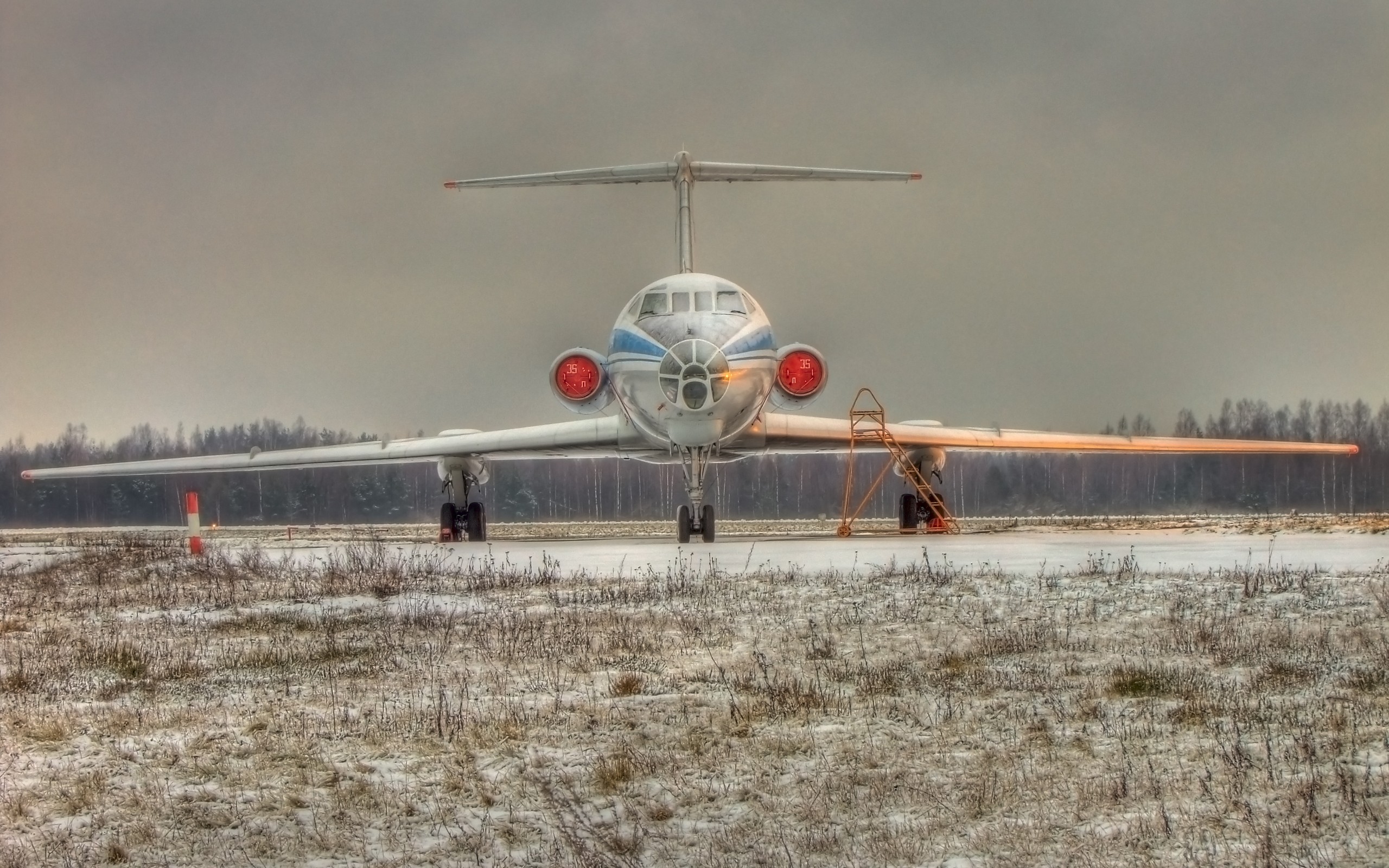 snow, Aircraft, Forest, Tupolev, Tu 154 Wallpaper