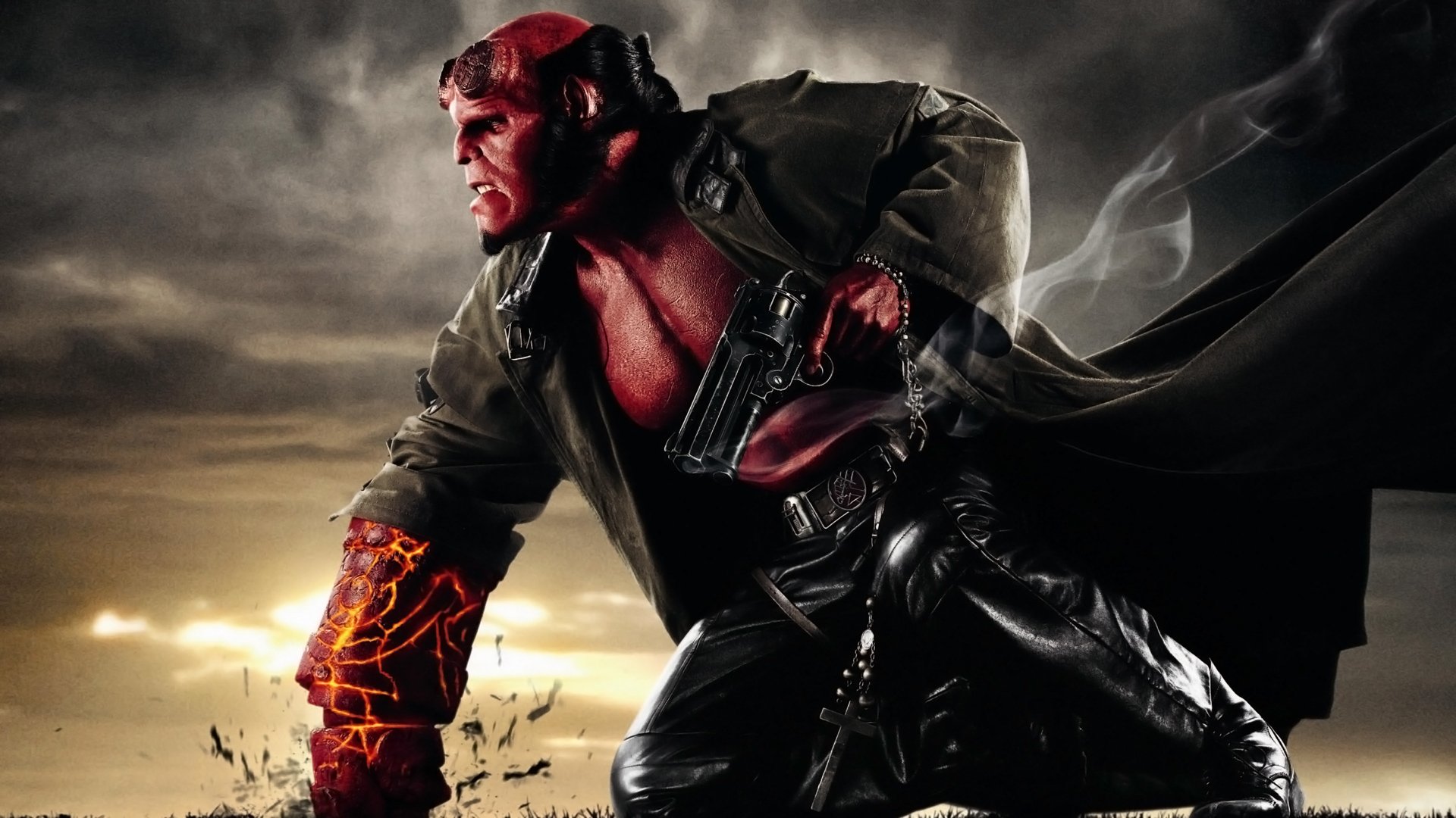 hellboy, Action, Fantasy, Comics, Superhero, Demon, Monster, Sci fi, Hell Wallpaper