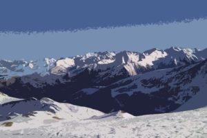 mountains, Landscapes, Winter, Snow, Ski, Digital, Art