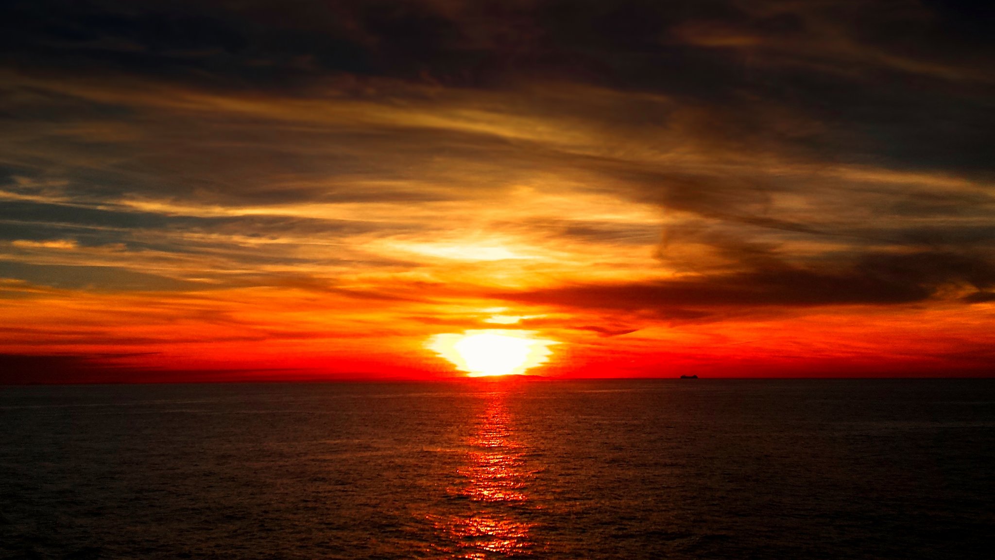 beach, Sky, Sunset, Sun, Trees, Lake, Clouds, Colour, Color, Sea ...