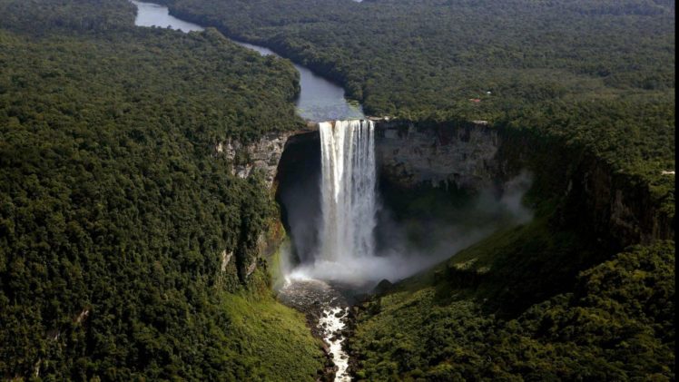 guyanese waterfall, Forest, Amazing, Beautiful HD Wallpaper Desktop Background