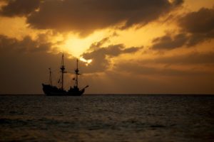 caught some caribbean pirates sunset