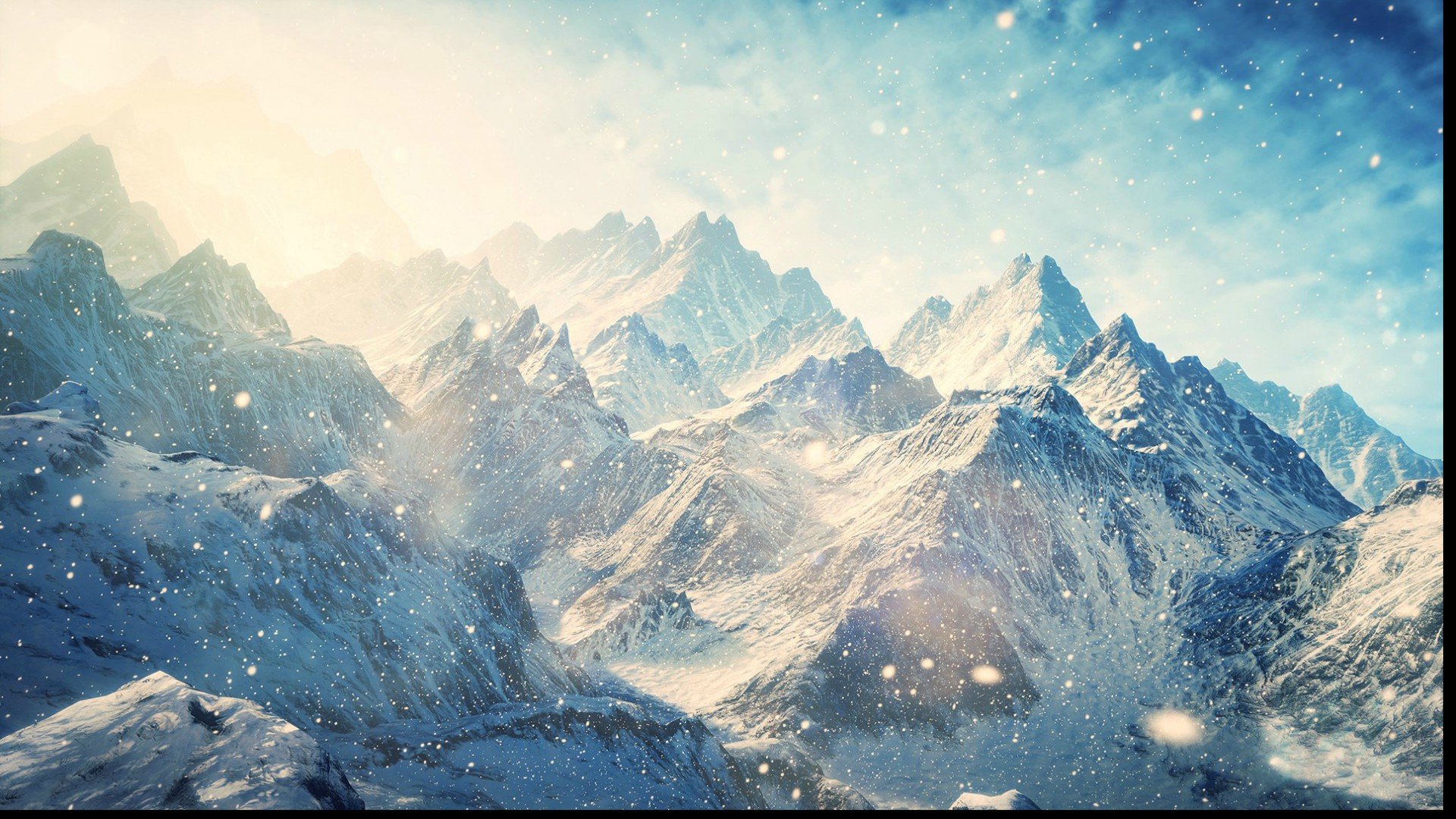 snow mountains sky, Clouds Wallpaper