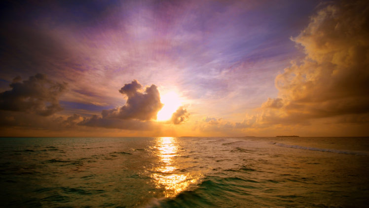sunset, Clouds, Sea HD Wallpaper Desktop Background