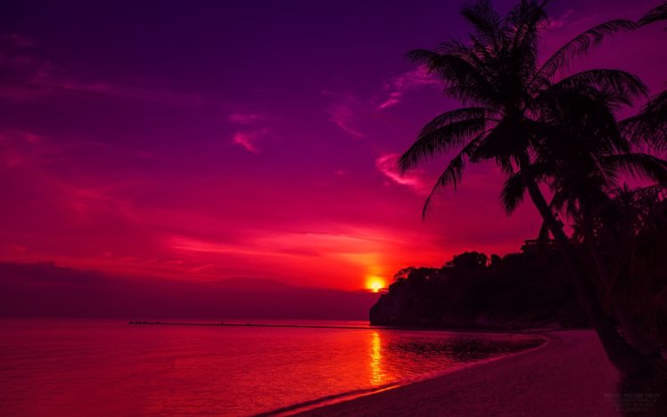 thailand, Beach, Sunset HD Wallpaper Desktop Background