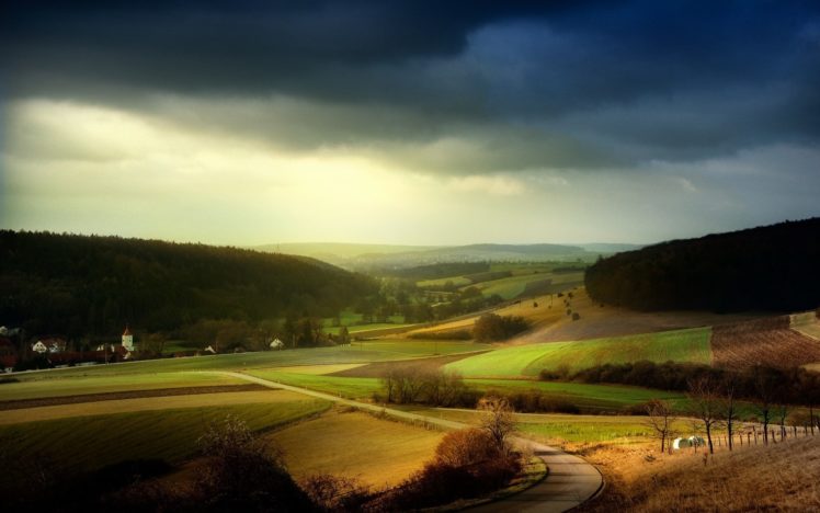 landscapes, Nature, Distance, Fields, Sky HD Wallpaper Desktop Background