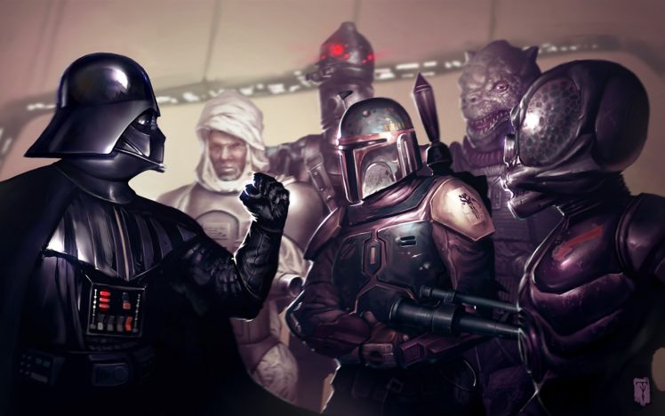 star, Wars, Darth, Vader, Boba, Fett, Bounty, Hunter HD Wallpaper Desktop Background