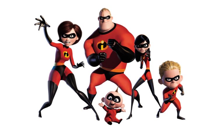 movies, Animation, The, Incredibles, White, Background, Free HD Wallpaper Desktop Background