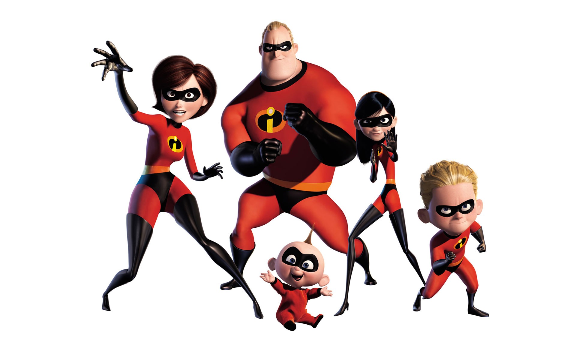 movies, Animation, The, Incredibles, White, Background, Free Wallpaper