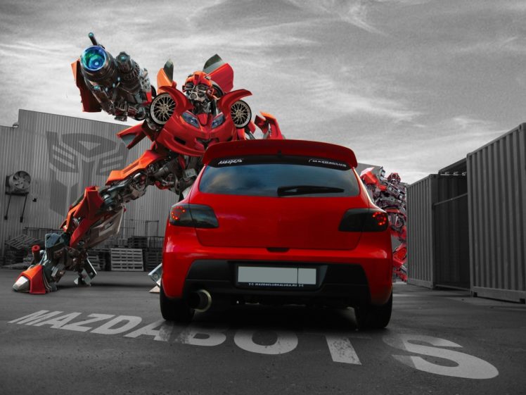 transformers, Robots, Cars, Mazda, Red, Cars HD Wallpaper Desktop Background