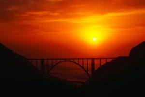 sunset, Landscapes, Bridges