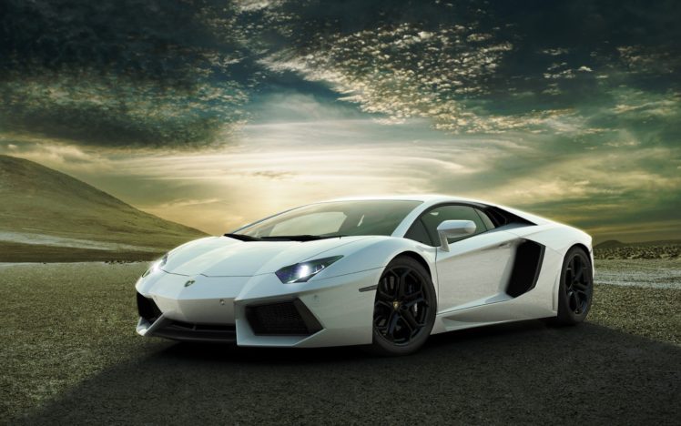 white, Cars, Lamborghini, Lamborghini, Aventador HD Wallpaper Desktop Background