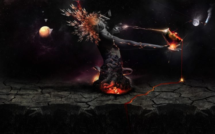 destruction,  , Earth, Planets, Fire HD Wallpaper Desktop Background