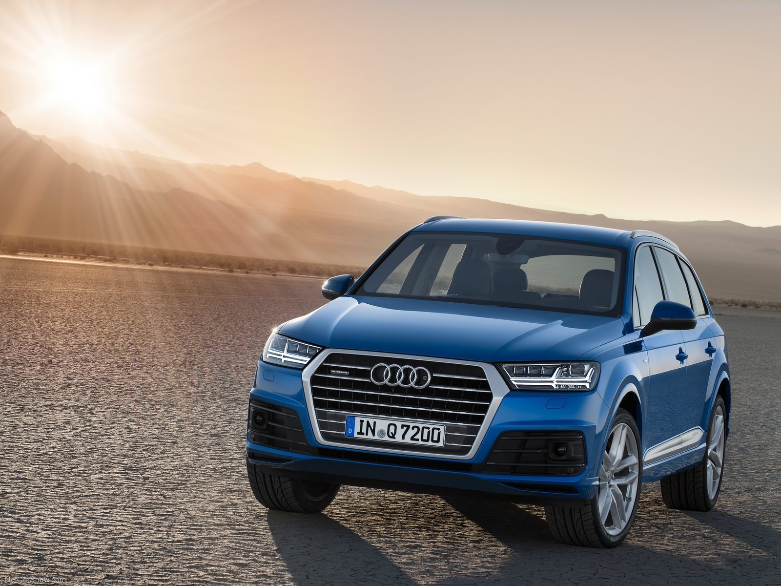 2015, Audi, Q7, Cars, Suv, Germany, Blue Wallpaper