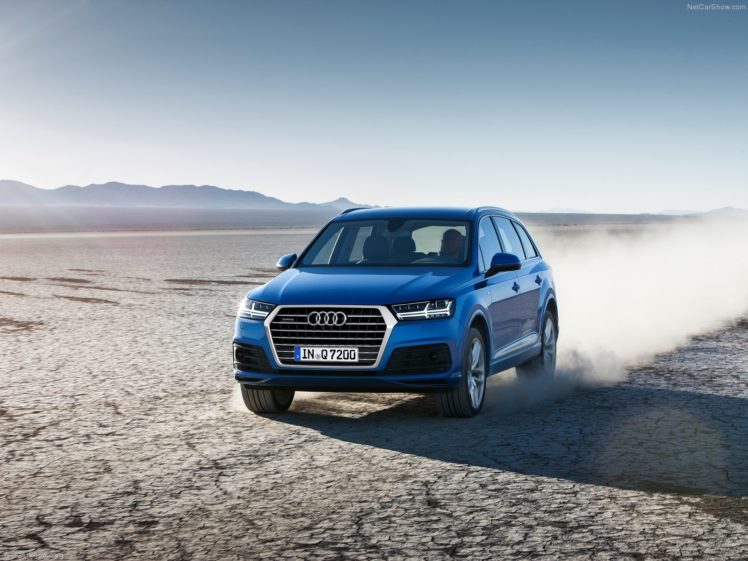 2015, Audi, Q7, Cars, Suv, Germany, Blue HD Wallpaper Desktop Background