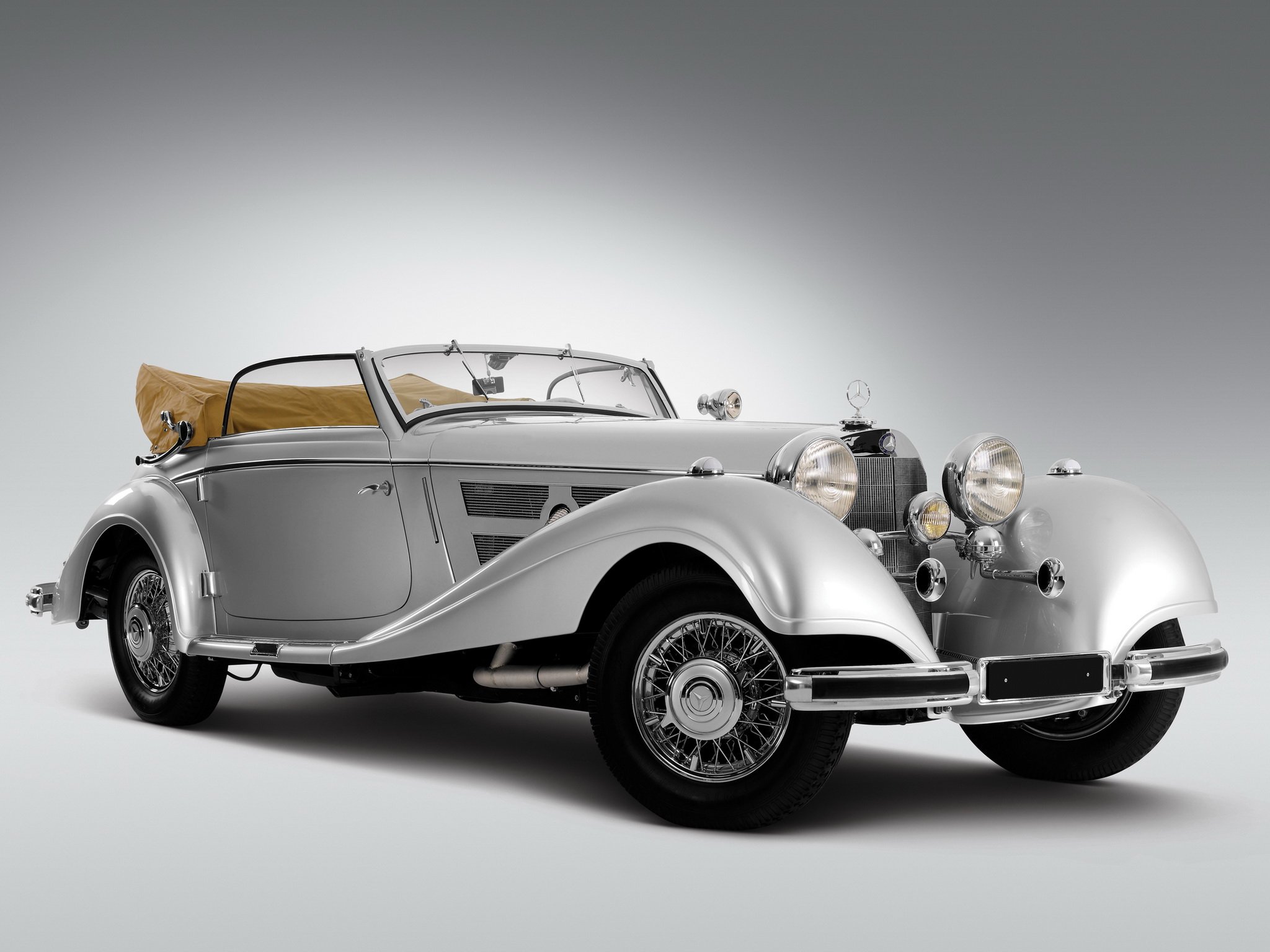 1937, Mercedes, Benz, 540k, Cabriolet, A, Luxury, Retro Wallpaper