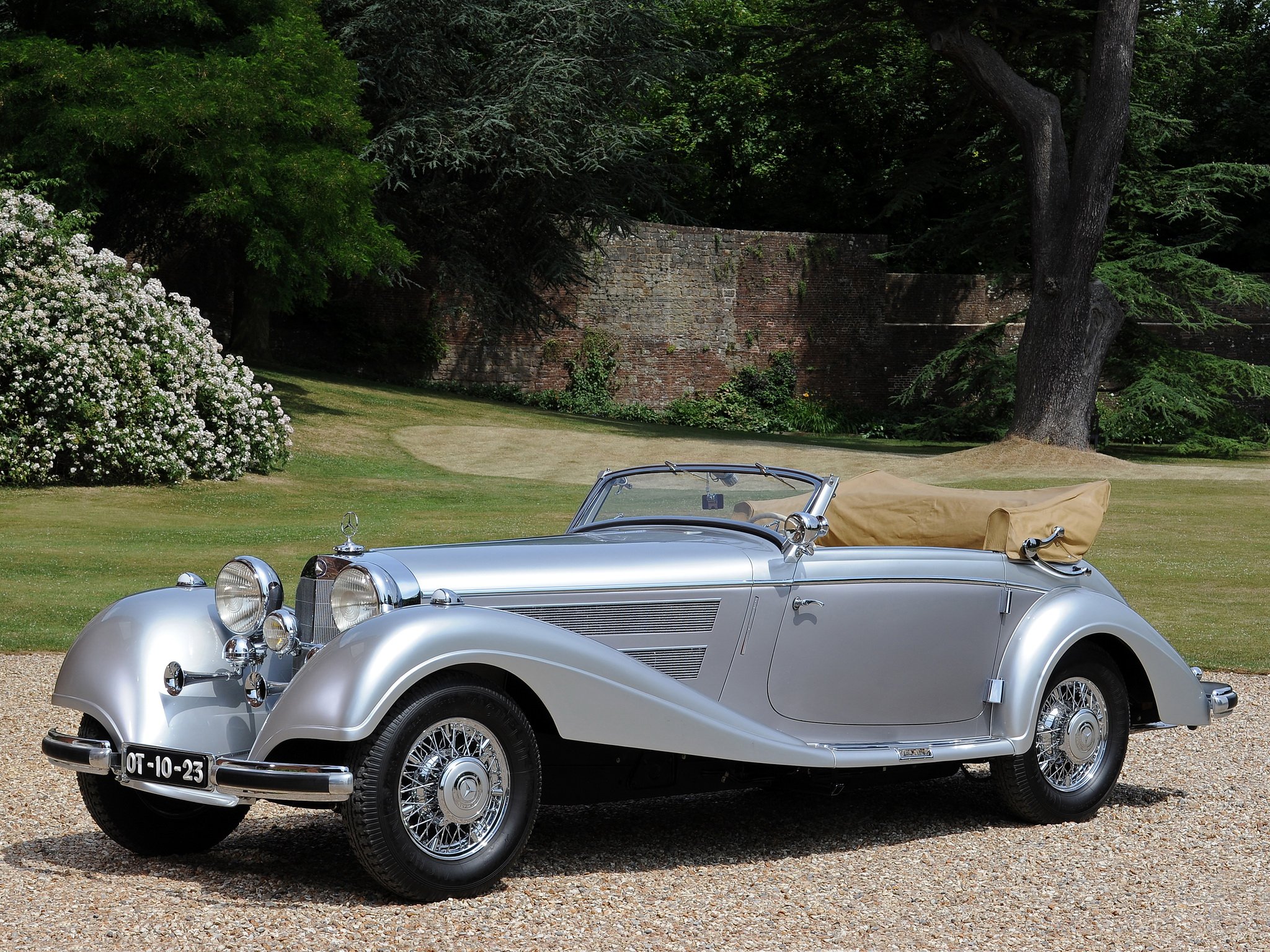 1937, Mercedes, Benz, 540k, Cabriolet, A, Luxury, Retro Wallpaper