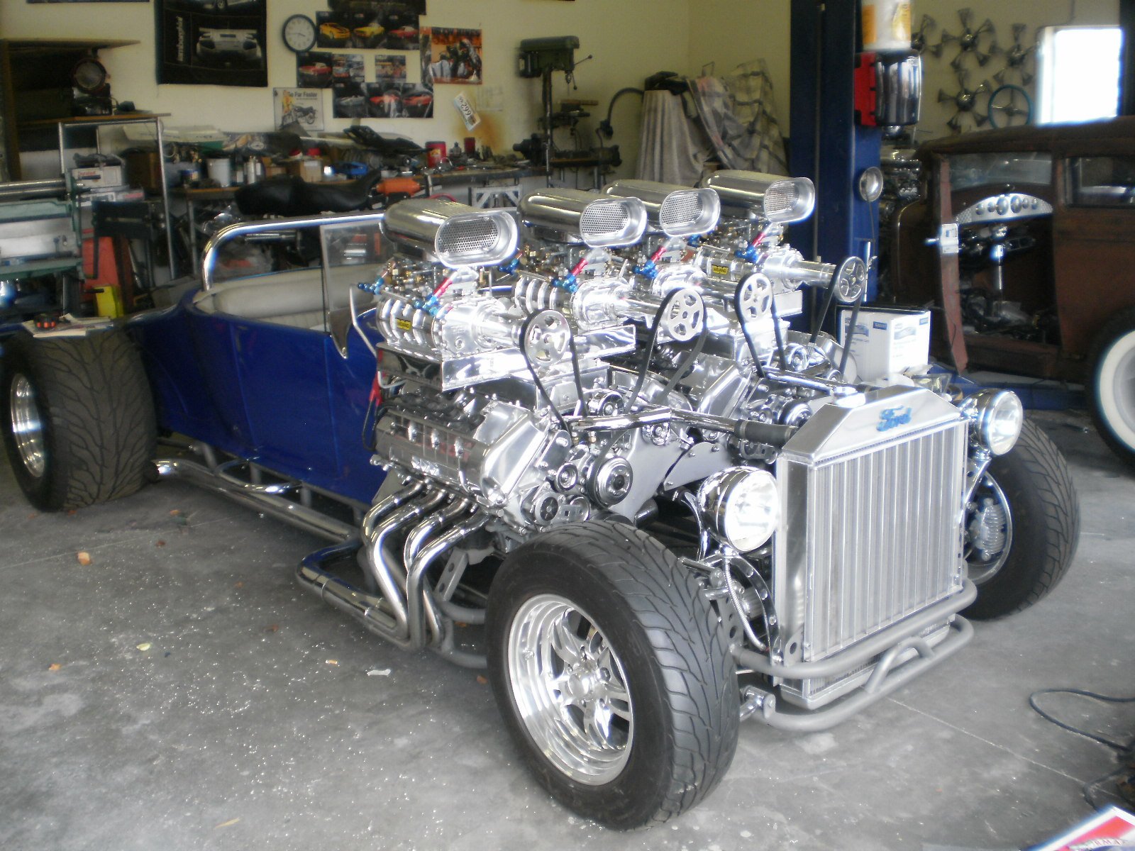 double, Trouble, Hot, Rod, Has, Two, Ford, Racing, Engine, Rods, Ford, Model t, Blower, Retro Wallpaper