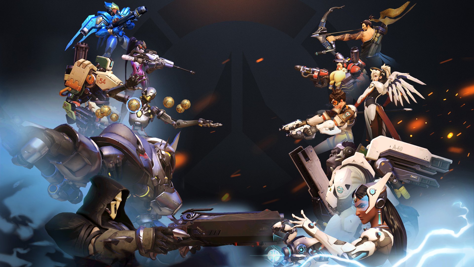 overwatch, Shooter, Action, Fighting, Sci fi, Mecha, Strategy Wallpaper