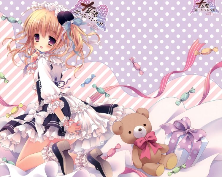 candy, Lolita, Fashion, Morinaga, Korune, Original, Scan, Teddy, Bear, Twintails HD Wallpaper Desktop Background