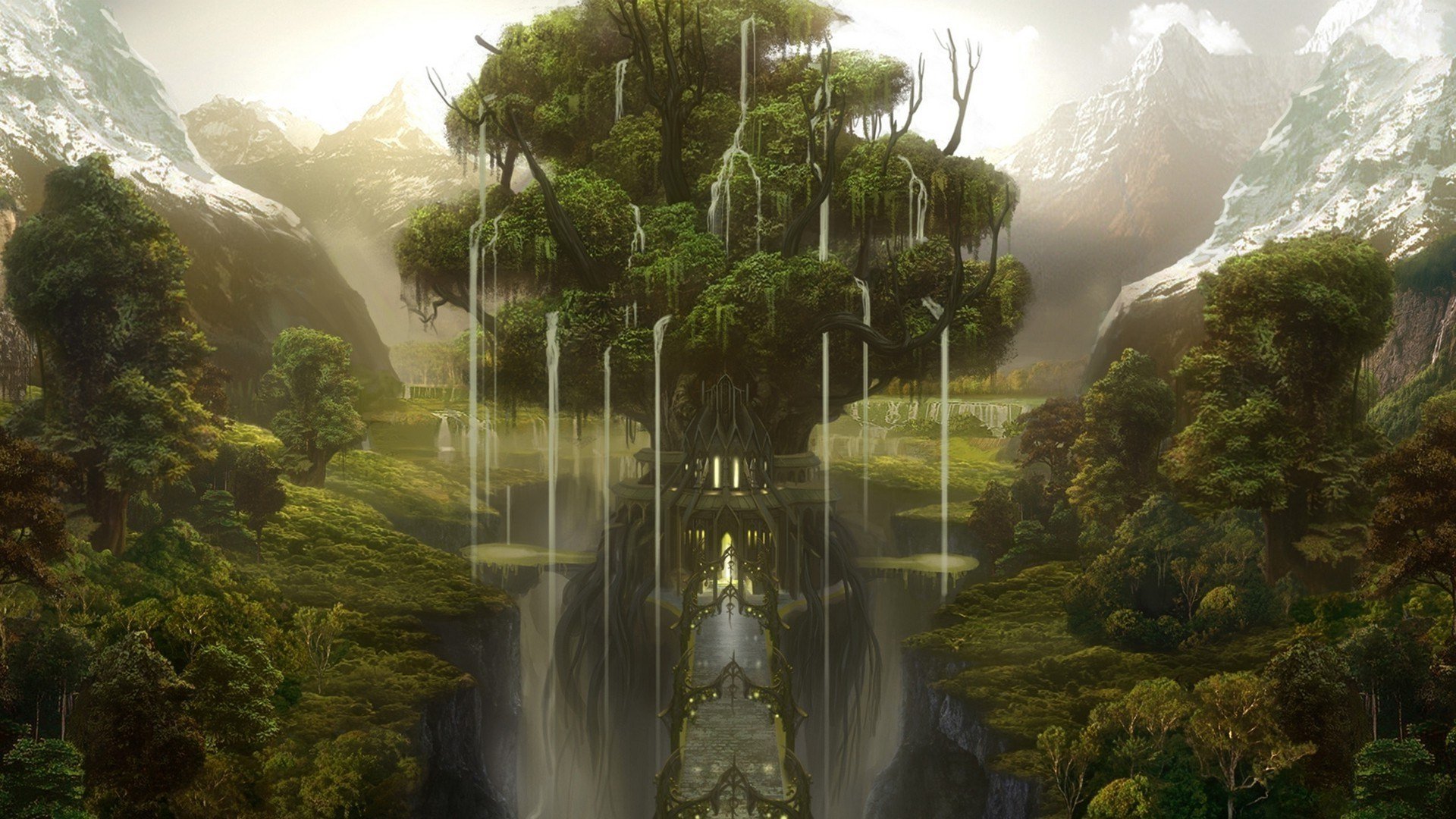 tree, Of, Life, Fantasy, World Wallpaper