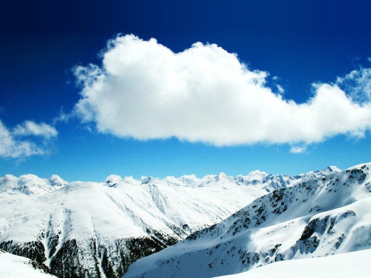 winter, Mountain, Snow, Cloud, Sky HD Wallpaper Desktop Background