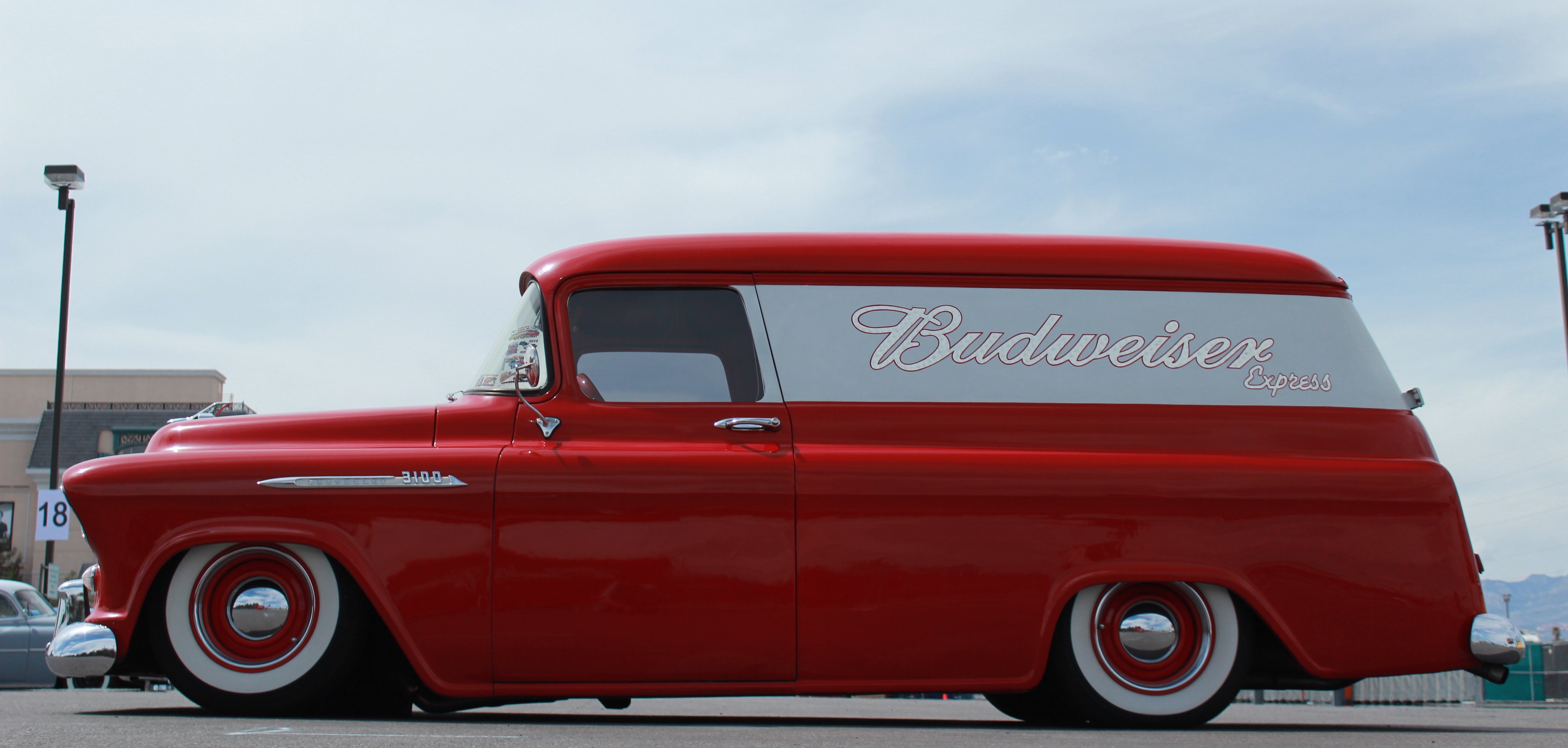 1956, Chevrolet, 3100, Panel, Truck Wallpaper