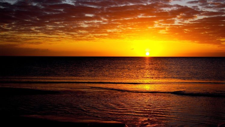 amazing, Beautiful, Sunset, Sea, Sky, Landscape, Clouds HD Wallpaper Desktop Background