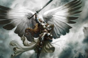 angel, Warrior,  , Angelman,  , Fantasy, Wings, Sword, Armor