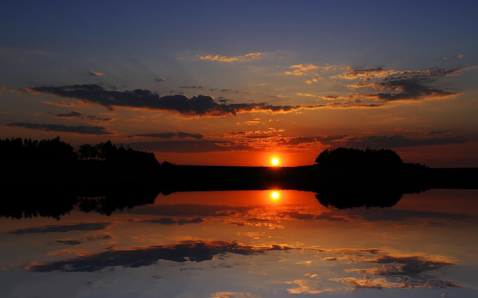 sunset, Landscapes, Nature, Reflections Wallpaper