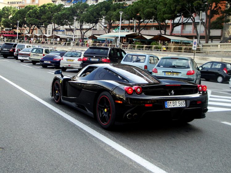 ferrari, Enzo, Supercars, Cars, Italia, Black, Noir HD Wallpaper Desktop Background