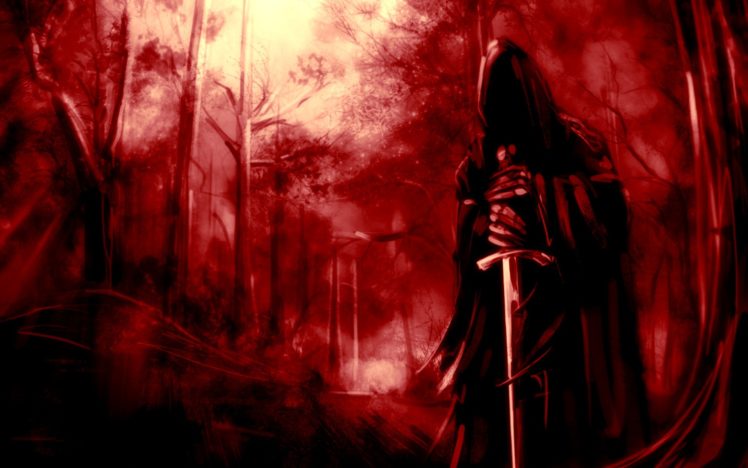 Dark Grim Reaper Horror Skeletons Skull Creepy Weapons Swords Trees Forest Fantasy Wallpapers Hd Desktop And Mobile Backgrounds