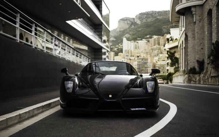 ferrari, Enzo, Supercars, Cars, Italia, Black, Noir HD Wallpaper Desktop Background