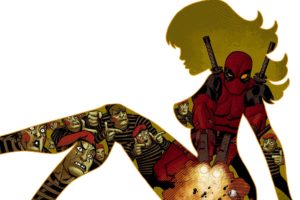 deadpool, Silhouette, Women, Females, Girls, Cleavage, Sexy, Babes