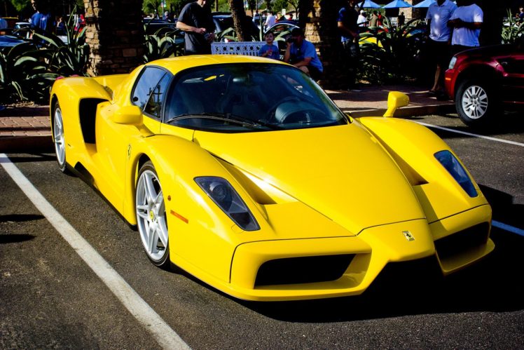 ferrari, Enzo, Supercars, Cars, Italia, Jaune, Yellow HD Wallpaper Desktop Background