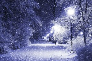 winter, Snow, Lamp, Post