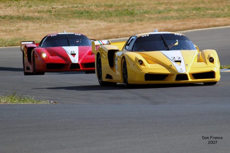 ferrari, Fxx, Enzo, Racecars, Supercars, Cars, Race, Italia, Yellow, Jaune HD Wallpaper Desktop Background
