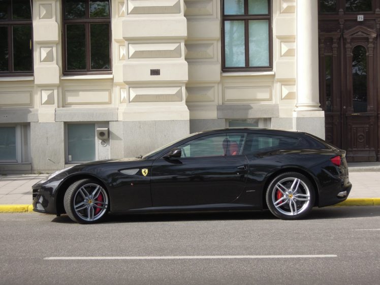 ferrari, Ferrari, Ff, Ff, 2 2, Coupe, Supercars, Cars, Italia, Noir, Black HD Wallpaper Desktop Background