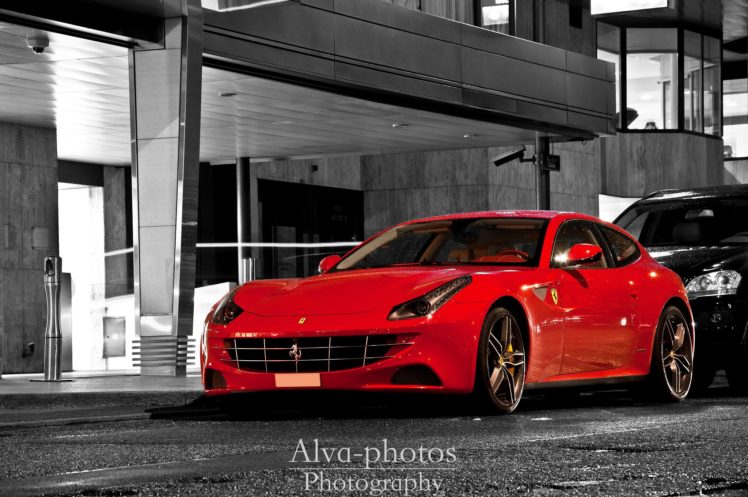 ferrari, Ferrari, Ff, Ff, 2 2, Coupe, Supercars, Cars, Italia, Red, Rouge, Rosso HD Wallpaper Desktop Background