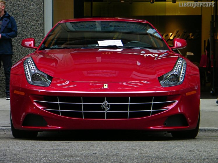 ferrari, Ferrari, Ff, Ff, 2 2, Coupe, Supercars, Cars, Italia, Red, Rouge, Rosso HD Wallpaper Desktop Background