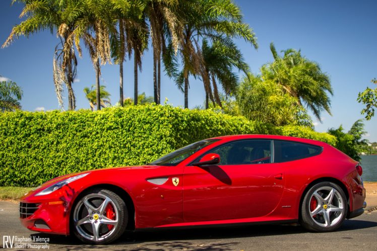 ferrari, Ferrari, Ff, Ff, 2 2, Coupe, Supercars, Cars, Italia, Red, Rouge, Rosso HD Wallpaper Desktop Background