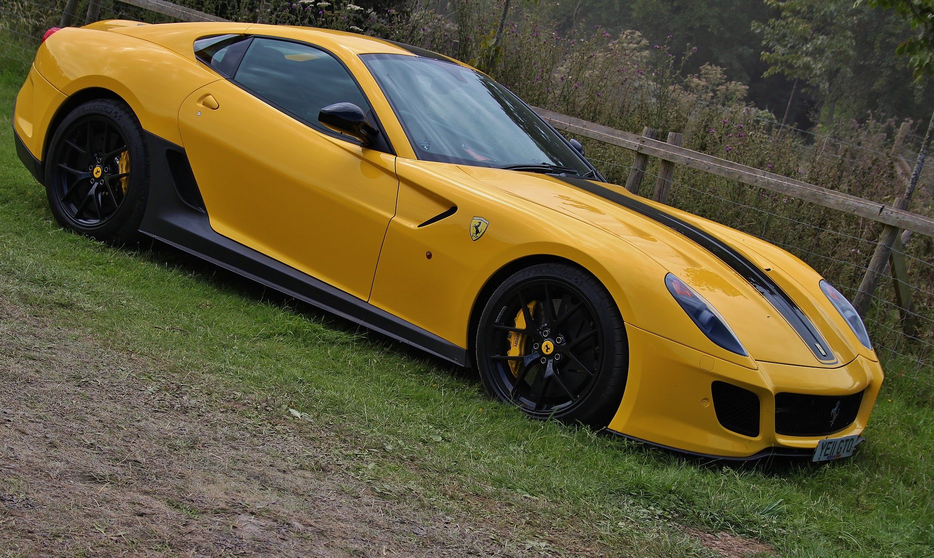 599, Ferrari, Gto, Cars, Supercars, Coupe, Jaune, Yellow Wallpaper